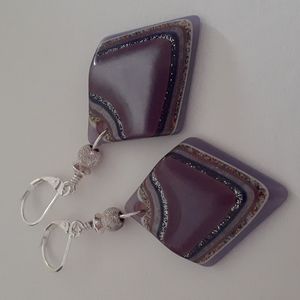 Sterling Silver Lever Back Pierced Earrings A106
